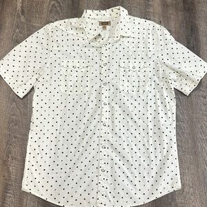 The Foundry Supply Co Men’s Short Sleeve Stars Button Down Shirt XLT 100% Cotton